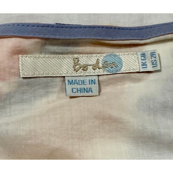 Boden Dress Twiggy Linen Retro Print Shift Dress Size 6 US - Picture 2 of 10